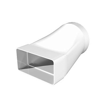 Соединитель эксцентриковый плоского воздуховода с круглым пластик, 55х110/D100