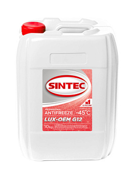 Антифриз SINTEC LUX 10кг  красный G12+