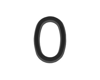 Цифра "0" самоклеящаяся ABS (50х37) (FUARO) BL черный (46937) (FUARO)