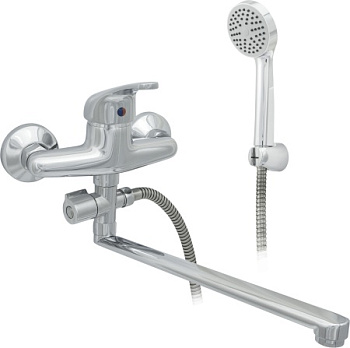 Смеситель в/д однорук. ЦС-СМ 300/1-4 ЭКО D18 плоский излив L-300мм