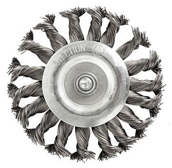Кордщетка для дрели радиальная витая ПРАКТИКА 100 мм, хвост 6мм