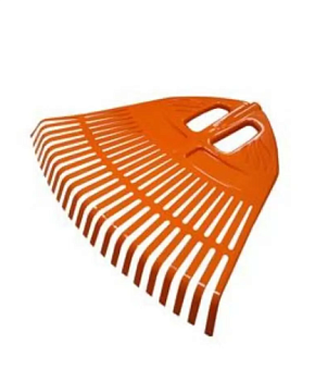 Грабли веерные пластмассовые 23 зуба "Гардения" оранж. 500мм с фибергласовым черенком