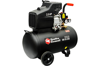 Компрессор поршневой масляный QUATTRO ELEMENTI KM 50-260 (260л/мин, 50л, 2,5л.с, 8 бар, 31кг)