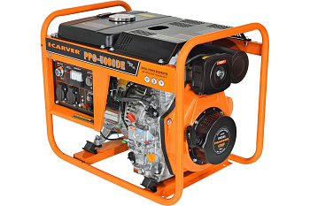 Генератор CARVER  PPG - 5000DE дизель (LT-178F, 3,3/3,6кВт, 220В, бак12.5л, э/старт, медь)