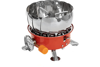 Плита газовая мини в чехле с ветрозащитой Helios Плита газовая мини в чехле с ветрозащитой Helios