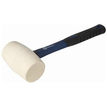 Киянка КОБАЛЬТ 680 г (70 мм), белая резина, фибергласовая рукоятка					