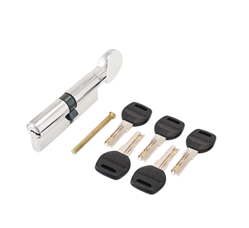 Механизм цилиндровый АЛЛЮР HD FG 90-5К CP (45x45G) хром перф.кл/верт