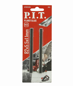 Ножи для рубанка P.I.T. 82x5,5х1,1 мм, 2 шт, HSS, двусторонние (APLS09-082A)