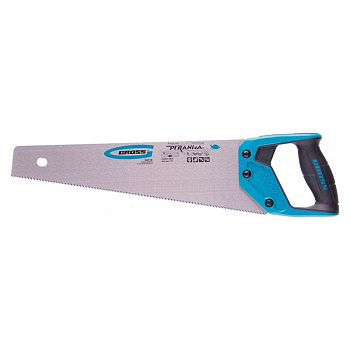 Ножовка по дереву "PIRANHA" 400мм, 11-12 TPI, зуб-3D каленый зуб, 2-х комп.рук-ка Gross
