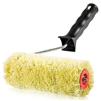 Валик для фасадных работ синтетический, 180мм, ворс 18мм, D 40мм, D ручки 6мм, полиакрил