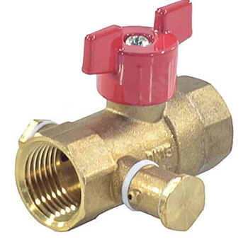 Кран шаровый 3/4 Г-Г бабочка со спускником