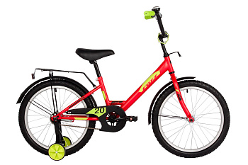 Велосипед FOXX 20" SIMPLE, красный, сталь, тормоз нож, крылья, багажник, защ. цепи