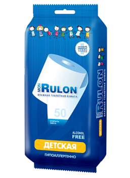 Туалетная бумага влажная детская ЧЗ Mon Rulon №50