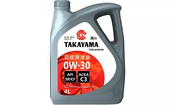 Масло моторное синт. Takayama PAOtec SAE 0W-30 ACEA C3 API SN/CF 4л (металл) Акция 4+1
