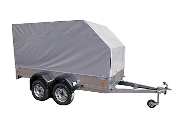 Прицеп ССТ-7132-10 Б со скосом 2922х1510 дуги+тент 7132-08 опорное колесо+ хомут