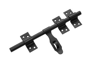 Засов универсальный ЗУ-250 (с накладкой) (черный)