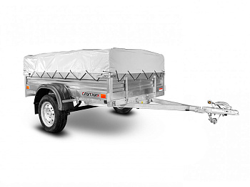 Автомобильный легковой прицеп "Спутник Expert ZN 2213/48 тент и каркас 35см