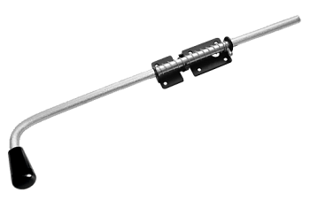 Засов Домарт с пружиной 600мм черный