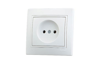 Розетка 1 СП "MIRA" б/з керамика/бел. 