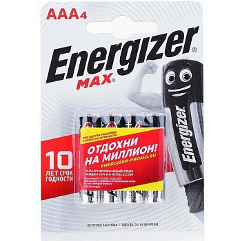 Батарейка ENR MAX E92/AAA 1.5V, 1блистер (4шт)