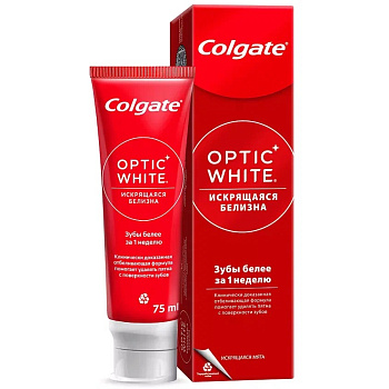Зубная паста Colgate Optic White Искрящаяся белизна 75мл