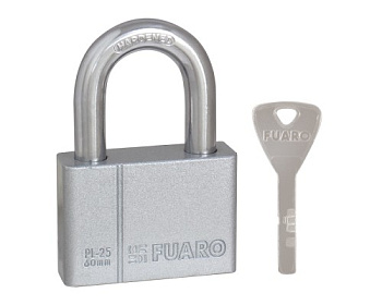 Замок навесной PL-PROTEC-2560 4 fin key (PL-2560) фин. /блистер (26395) (FUARO)