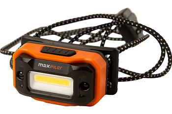 Фонарь налобный аккум. MAXPILER MHF-01 (300/100/20/8 Лм, LED COB, 65°, 5 реж, 1,5-18ч, инд. заряда)