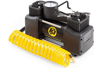 Компрессор воздушный CarPerformance, 50 л./мин., 12V/16А, 200W, 10 Атм., двухпоршневой,шланг 0,6м