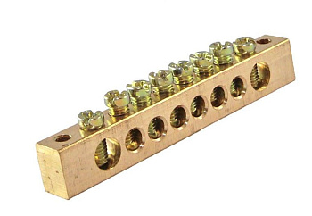 Шина "N" нулевая 6х9мм 8 групп крепеж по краям