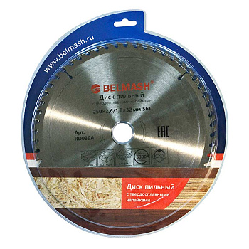 Диск пильный BELMASH 250x2,6/1,8х32мм 56Т 250*3,0/ 2,0*32mm56T
