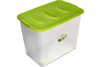 Ящик универсальный "Астело" 600х400х480мм на колесиках оливковый