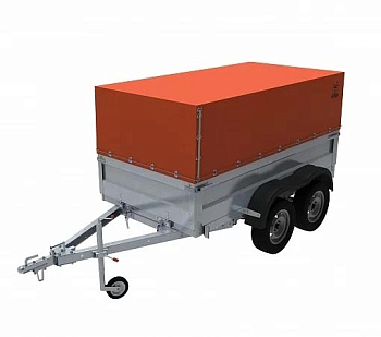 Прицеп 2хосный Бизнес 121510  ЕВРО с тентом и каркасом 500-900 опор. кл.