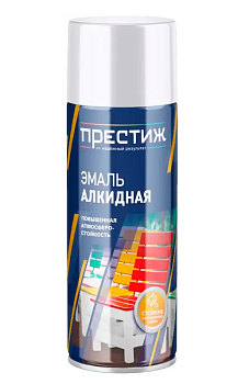 Эмаль алкидная аэрозоли ПРЕСТИЖ СТАНДАРТ  БЕЛАЯ МАТОВАЯ 520 мл