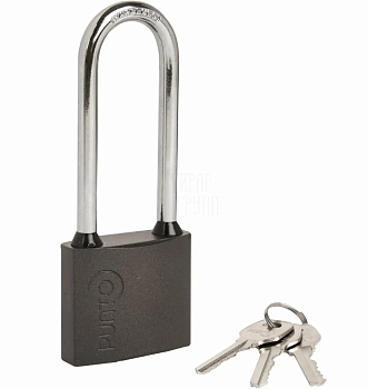 Замок навесной PK-0138 L 3 key англ.ключ.  (59151) (PUNTO)