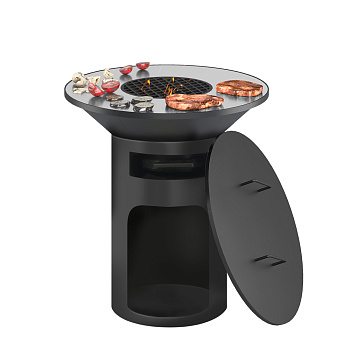 Гриль Чугунный Fantastic Grill Везувий Ø 700 "От Шефа" (чаша+крышка+печь) Гриль Чугунный Fantastic Grill Везувий Ø 700 "От Шефа" (чаша+крышка+печь)