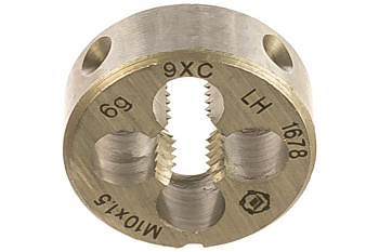 Плашка круглая 10,0*1,5 с левой резьбой