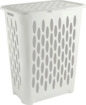 Корзина для белья Keeplex Light с откидной крышкой 37л 42,2х29х51,5см белое облако