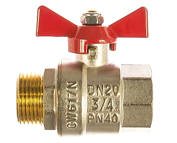 Кран шаровой Base B-H 3/4" (бабочка)