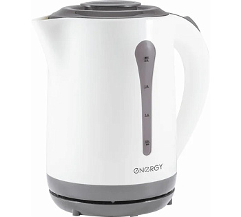 Чайник ENERGY E-213 (2,5 л диск) бело-серый