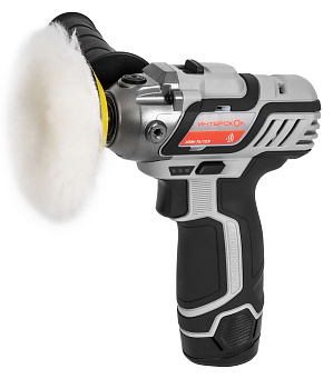 Машина полировальная акк. ИНТЕРСКОЛ АПМ-76/12Э (Li-ion, кейс, 2аккум., 2,0Ач, ЗУ, набор 7пр.)