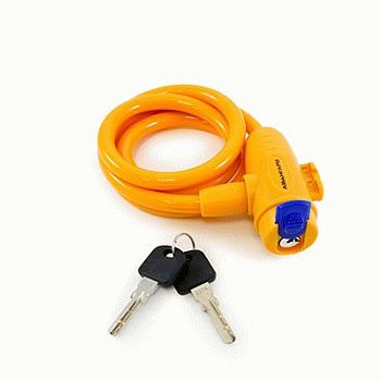 Замок навесной с тросом АВАНГАРД ВС-Т10 (1000мм) ТЕХНО ОРАНЖ