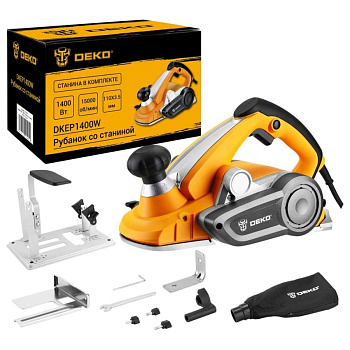 Рубанок DEKO DKEP1400W со станиной, 1400Вт, 110мм Рубанок DEKO DKEP1400W со станиной, 1400Вт, 110мм