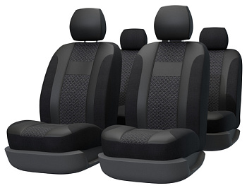 Чехол универсальный 11 предметов,6 молний, 5 подголовников Жаккард+экокожа, размер ALTERA