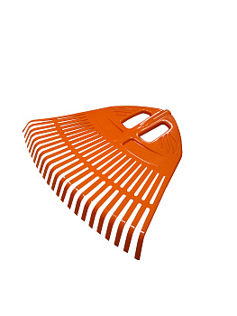 Грабли веерные пластмассовые 23 зуба "Гардения" оранж. 500мм