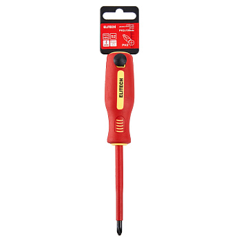 Отвертка диэлектрическая PH2x100мм ELITECH 231203