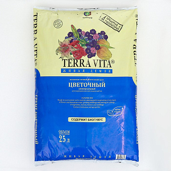 Грунт цветочный Живая Земля 25л