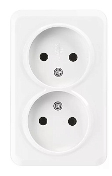 Розетка 2гн о/п белый "Юпитер" Smartbuy 