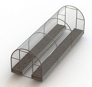 Ограждения (0,8) для грядок в теплицу 3*4 на 2 грядки к-т (0,8*3,9-2)