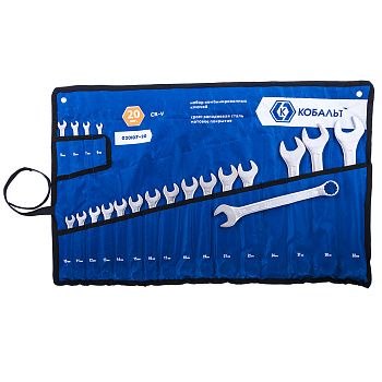 Набор ключей комбинированных КОБАЛЬТ 6-19,21,22,24,27,30,32мм (20шт)