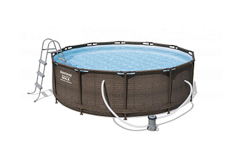 Бассейн Bestway каркасный Steel Pro Max 366х100см, ф-насос, лестница,  совместим с картриджем